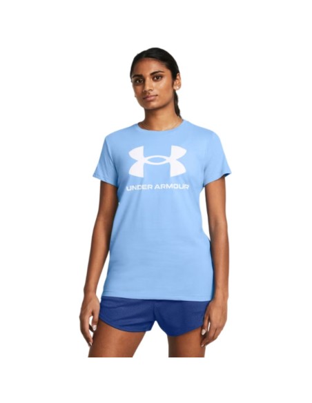 Camiseta Under Armour Mujer Rival Logo Azul