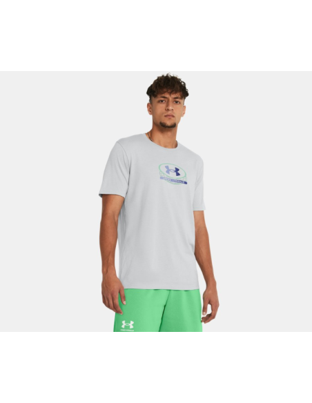 Camiseta Under Armour Hombre Global Lockertag Gris