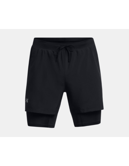 Short Under Armour Hombre Launch 5" 2 In 1 Negro