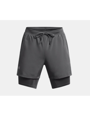 Short Under Armour Hombre Launch 2 In 1 5" Gris