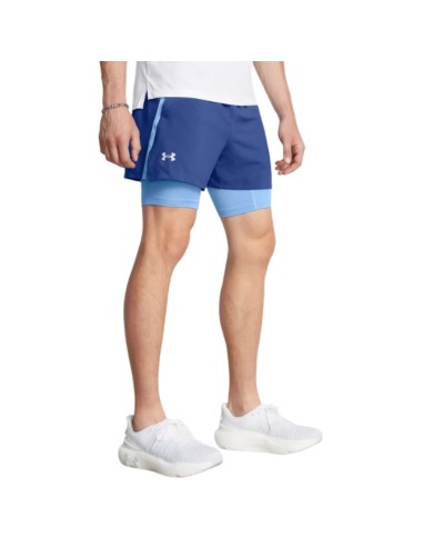 Short Under Armour Hombre Launch 2 In 1 5" Azul