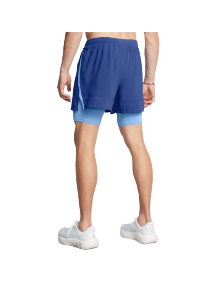 Short Under Armour Hombre Launch 2 In 1 5" Azul