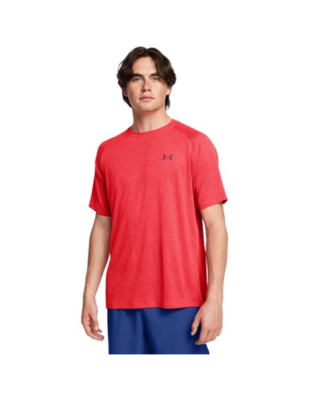 Camiseta Under Armour Hombre Tech Textured Roja