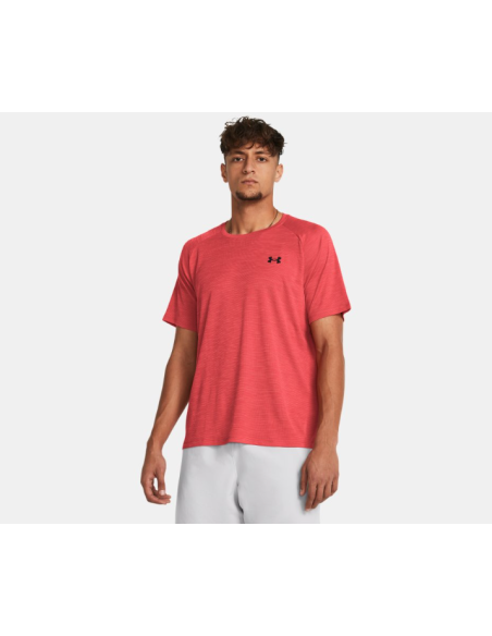 Camiseta Under Armour Hombre Tech Textured Roja