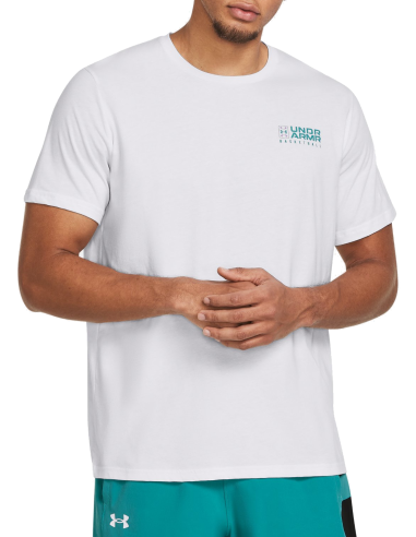 Camiseta Under Armour Hombre Bball Logo Court Blanca