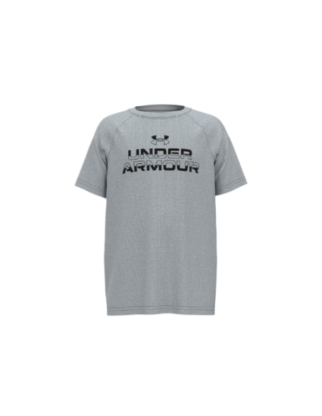 Camiseta Under Armour Hombre Tech Split Wordmark Gris