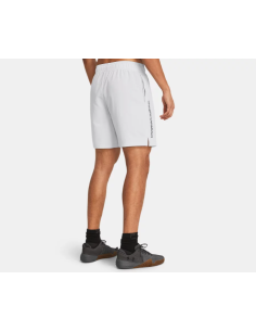 Short Under Armour Hombre Tech Woven Wordmark Gris 2