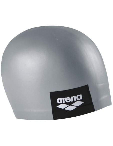 Gorro De Natación Arena Logo Silicona Gris