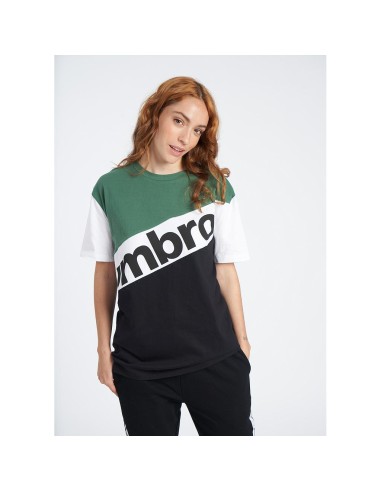 CAMISETA UMBRO Mujer SS T-SHIRT BLACK / POSY GREEN