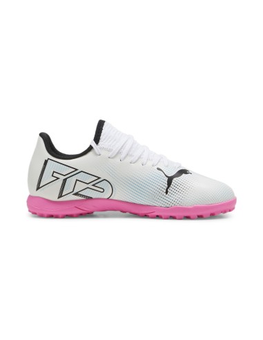 Bota De Fútbol Future 7 Play TT Puma Junior Blanca