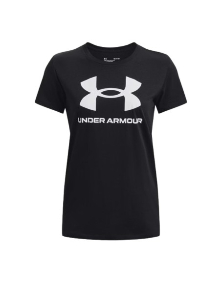 Camiseta Under Armour Mujer Rival Logo Negra