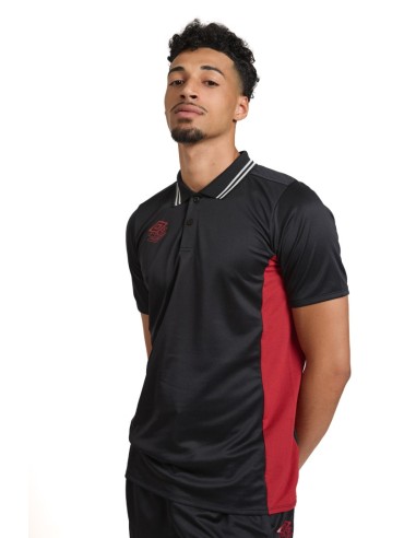 Polo Umbro Pro Training Active Polo Black / Red Dahlia