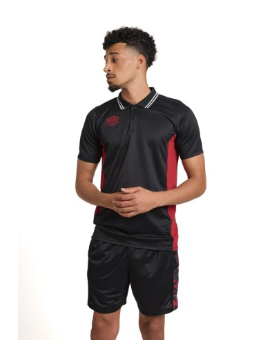 Polo Umbro Pro Training Active Polo Black / Red Dahlia