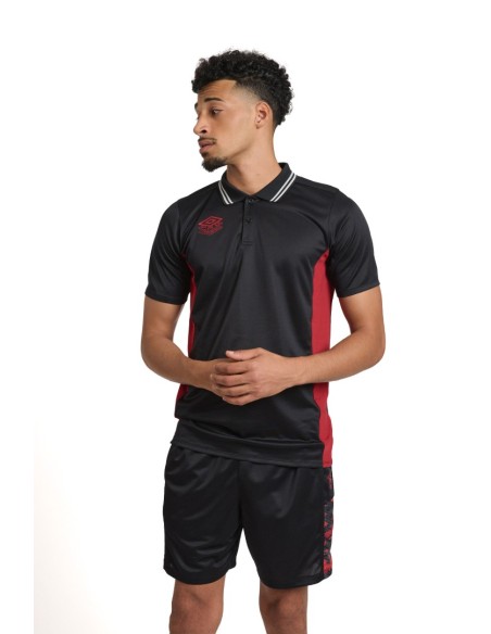 Polo Umbro Pro Training Active Polo Black / Red Dahlia