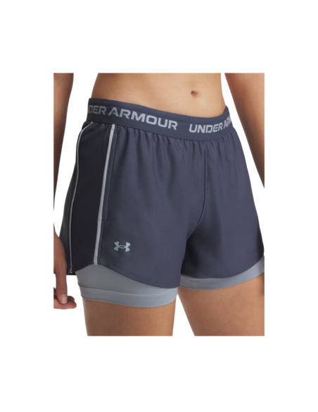 Short Under Armour Mujer Tech Plau Up 2-In-1 Marino