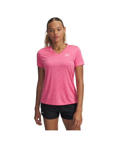 Camiseta Under Armour Mujer  Tech Twist Burdeos