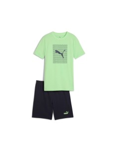 Conjunto Puma Niño Logo Verde