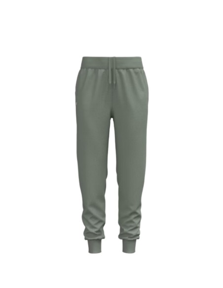 Pantalón Under Armour Mujer Rival High-Rise Woven Verde
