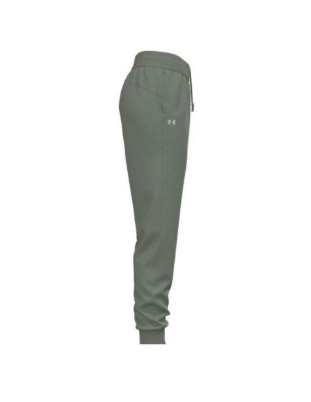 Pantalón Under Armour Mujer Rival High-Rise Woven Verde