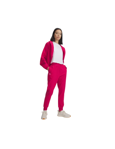 Pantalón Under Armour Mujer Rival High-Rise Woven Burdeos