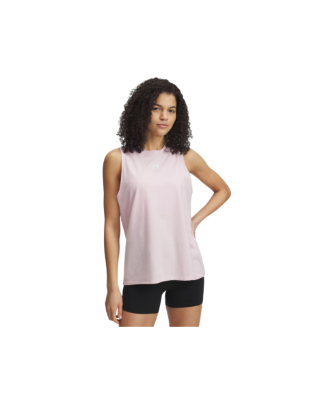 Camiseta Under Armour Mujer Rival Muscla Rosa