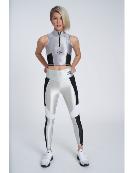 Malla Umbro Mujer Reflective Tech Performance Tight Plata