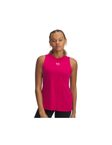 Camiseta Under Armour Mujer Rival Muscle Burdeos