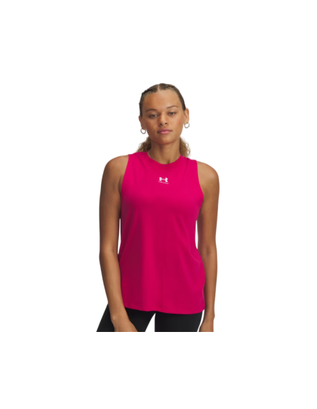 Camiseta Under Armour Mujer Rival Muscle Burdeos