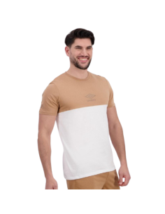 Camiseta Umbro Hombre Serpens Beige y Blanca 2