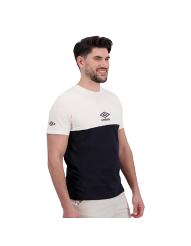 Camiseta Umbro Hombre Serpens Blanca y Negra