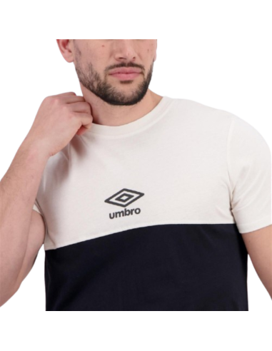 Camiseta Umbro Hombre Serpens Blanca y Negra