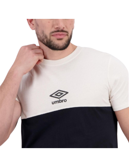 Camiseta Umbro Hombre Serpens Blanca y Negra