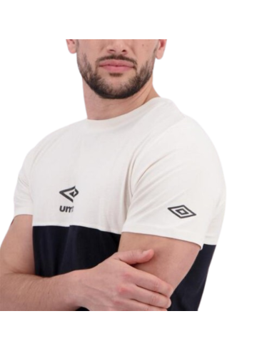 Camiseta Umbro Hombre Serpens Blanca y Negra