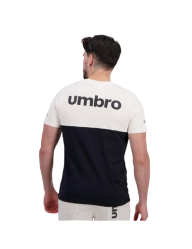 Camiseta Umbro Hombre Serpens Blanca y Negra