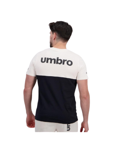 Camiseta Umbro Hombre Serpens Blanca y Negra