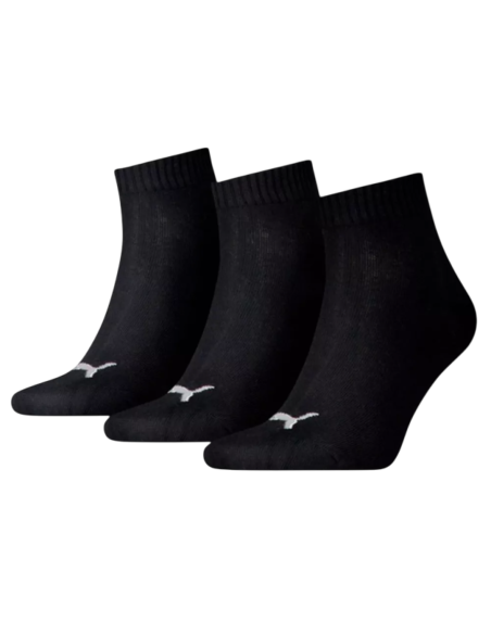 Calcetines Puma Quarter Plain 3P Negro