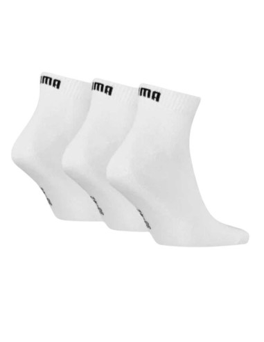 Calcetines Puma Quearter Plain 3P Blanco
