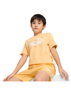 Camiseta Puma Niño Logo Naranja