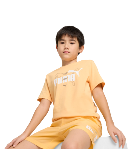 Camiseta Puma Niño Logo Naranja