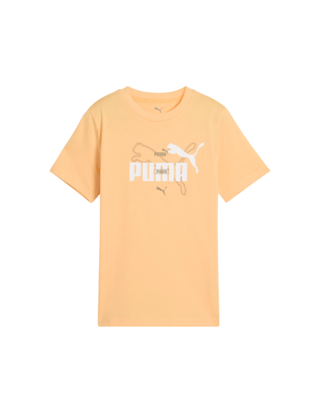 Camiseta Puma Niño Logo Naranja