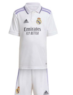 Conjunto Real Madrid 22/23 1ª Equipación Adidas Junior Blanco