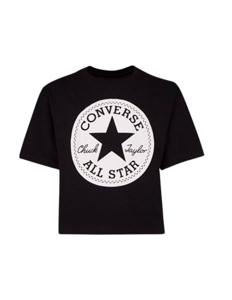 Camiseta Converse Niña Chuck Negra