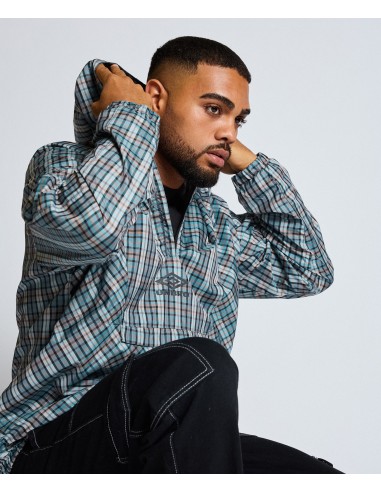 CHAQUETA UMBRO CHECKED CAGOULE GREY / BLUE CHECK