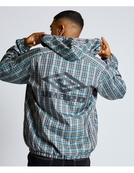 CHAQUETA UMBRO CHECKED CAGOULE GREY / BLUE CHECK