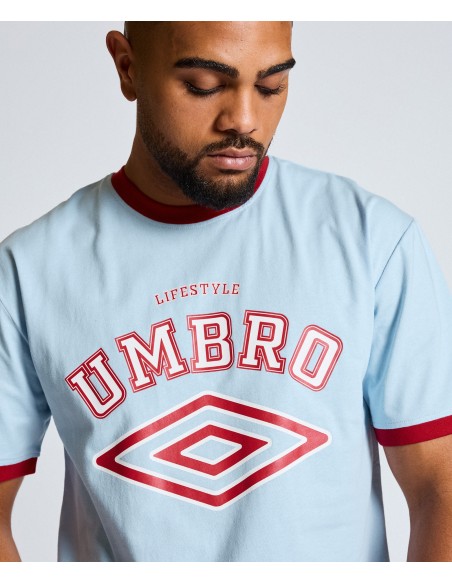 CAMISETA UMBRO TALA T-SHIRT SKY BLUE / WHITE / CHILLY PEPPER
