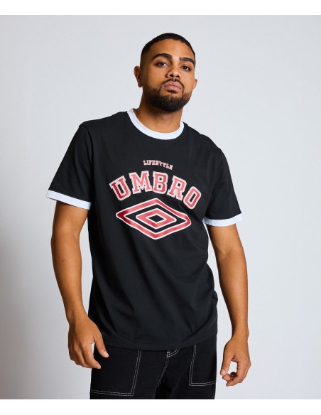 CAMISETA UMBRO TALA T-SHIRT BLACK / WHITE / CHILLY PEPPER
