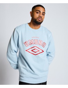 SUDADERA UMBRO TALA SWEAT - JUNIOR - SKY BLUE / WHITE / CHILLY PEPPER