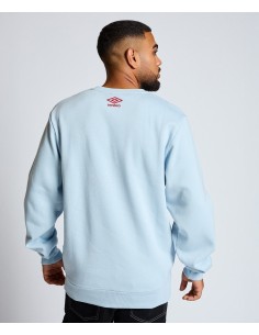 SUDADERA UMBRO TALA SWEAT - JUNIOR - SKY BLUE / WHITE / CHILLY PEPPER 2
