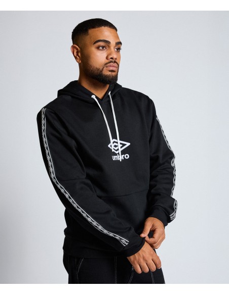 SUDADERA UMBRO TAPE HOODIE BLACK / WHITE