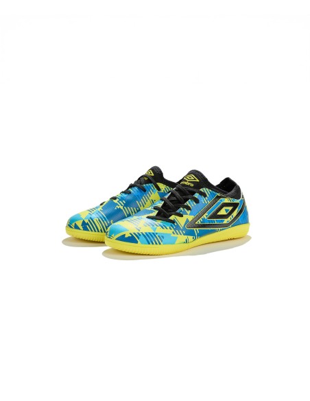 ZAPATILLA DE FÚTBOL SALA UMBRO FORMATION III IC - JNR  YELLOW ZEST / BLACK / MID BLUE / PALE BLUE